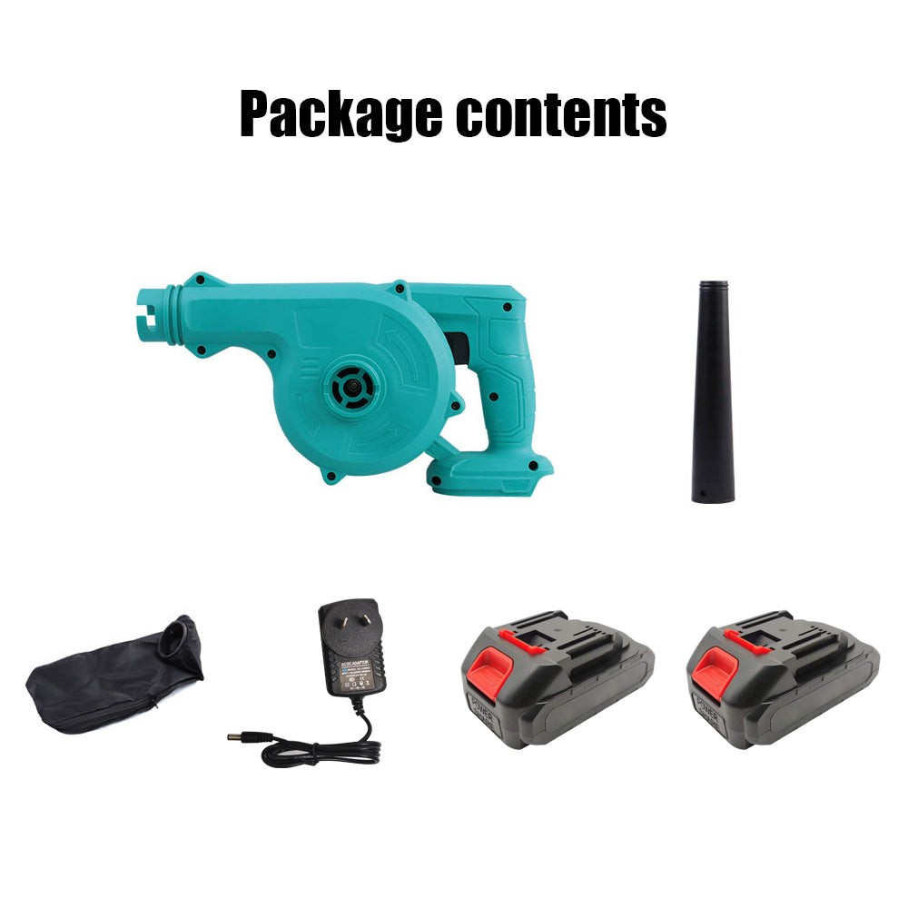 Gardening Tools: 2-in-1 Cordless Electric Leaf Blower Dust Suction Vacuum Cleaner With 2 Battery