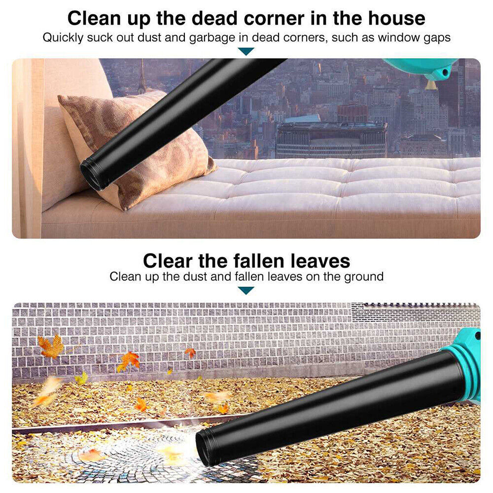Gardening Tools: 2-in-1 Cordless Electric Leaf Blower Dust Suction Vacuum Cleaner With 2 Battery