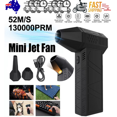 Leaf Blowers: 130000 RPM Powered  Mini Jet Fan Dry Fan Mini Blower Turbo Fan Multifunctional