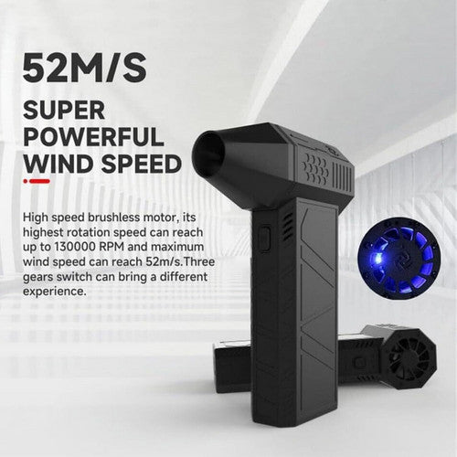 Leaf Blowers: 130000 RPM Powered  Mini Jet Fan Dry Fan Mini Blower Turbo Fan Multifunctional