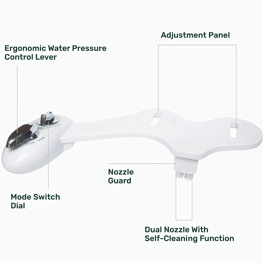 Toilet & Bidet Accessories: Toilet Bidet Seat Spray Hygiene Water Wash Clean Sanitation Bathroom Attachment
