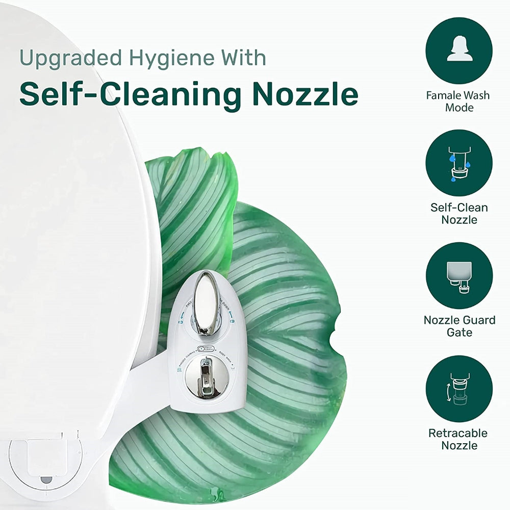 Toilet & Bidet Accessories: Toilet Bidet Seat Spray Hygiene Water Wash Clean Sanitation Bathroom Attachment