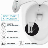Toilet & Bidet Accessories: Toilet Bidet Seat Spray Hygiene Water Wash Clean Sanitation Bathroom Attachment
