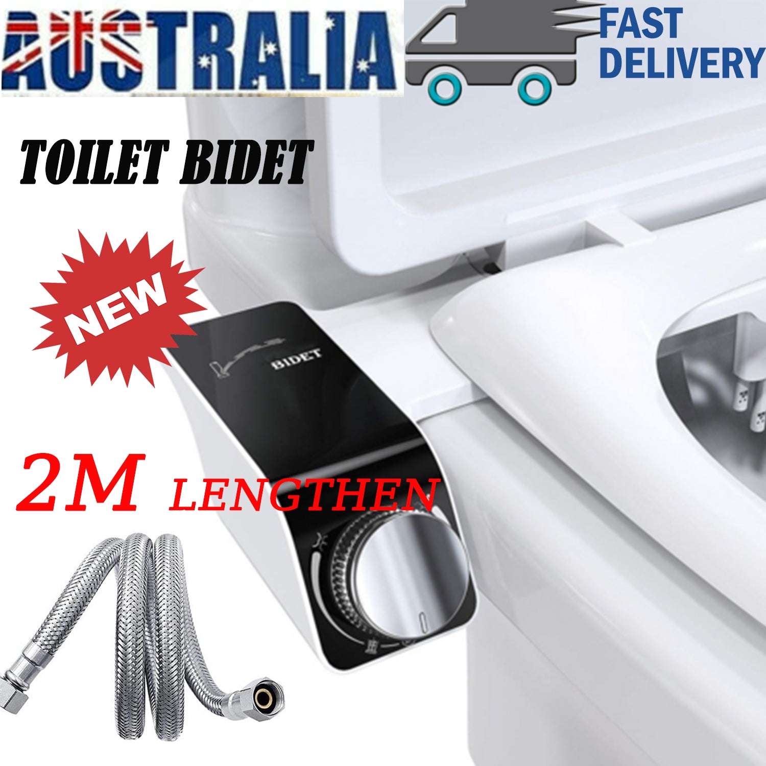 Toilet & Bidet Accessories: Toilet Bidet Seat Dual Nozzles Bidet Non Electric Toilet Water Sprayer Bathroom