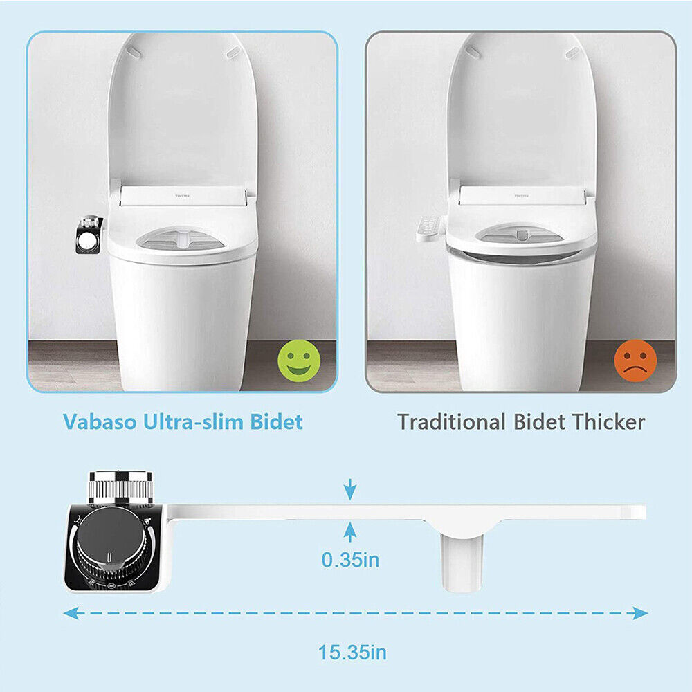 Toilet & Bidet Accessories: Toilet Bidet Seat Dual Nozzles Bidet Non Electric Toilet Water Sprayer Bathroom