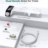 Toilet & Bidet Accessories: Toilet Bidet Seat Dual Nozzles Bidet Non Electric Toilet Water Sprayer Bathroom