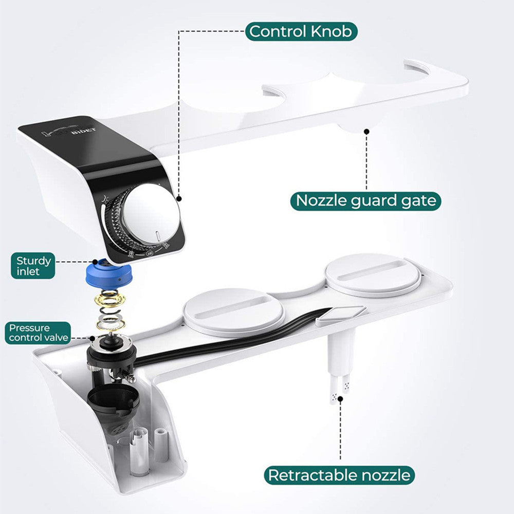 Toilet & Bidet Accessories: Toilet Bidet Seat Dual Nozzles Bidet Non Electric Toilet Water Sprayer Bathroom