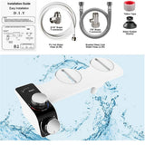 Toilet & Bidet Accessories: Bidet Toilet Seat Dual Nozzles Self-Cleaning Wash Hot Cold Mixer Water Sprayer