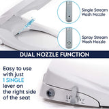 Toilet & Bidet Accessories: Non Electric Bidet Toilet Seat D Cover Bathroom Dual Nozzle Spray Water Wash