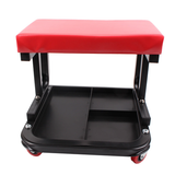 Automotive Repair & Speciality Tools: Padded Rolling Creeper Garage Mechanics Roller Seat Stool Chair with Tool Tray