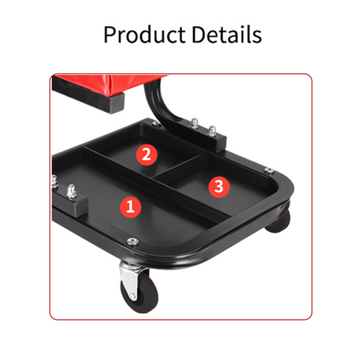 Automotive Repair & Speciality Tools: Padded Rolling Creeper Garage Mechanics Roller Seat Stool Chair with Tool Tray