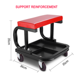 Automotive Repair & Speciality Tools: Padded Rolling Creeper Garage Mechanics Roller Seat Stool Chair with Tool Tray