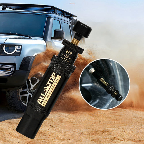 Fuel & Exhaust: Adjustable Auto-Stop Tire Deflator Valve Kit 10-30 PSI 4PCS Screw-on for Offroad