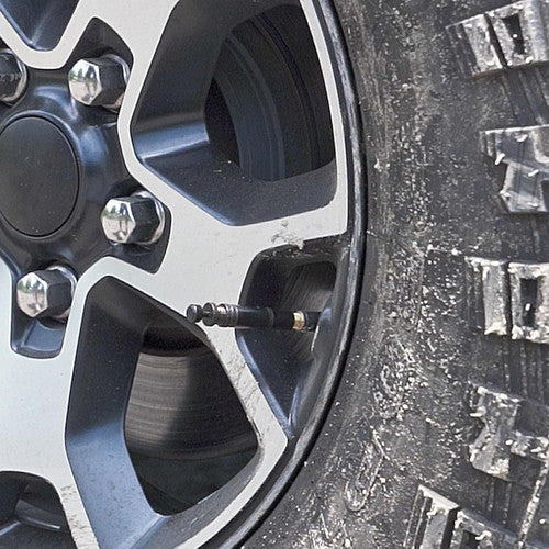 Fuel & Exhaust: Adjustable Auto-Stop Tire Deflator Valve Kit 10-30 PSI 4PCS Screw-on for Offroad