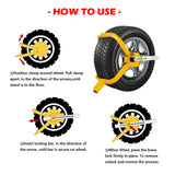 Camp Safety Equipment: Heavy Duty Wheel Defender Lock Clamp Tyre Lock 13" 14" 15" Car Caravan Trailer