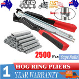 Coop & Hutch Accessories: Hog Ring Gun C Clip Auto Feed Nailer Pliers+2500pcs Galvanised Steel Hogring Set