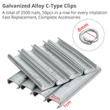 Coop & Hutch Accessories: Hog Ring Gun C Clip Auto Feed Nailer Pliers+2500pcs Galvanised Steel Hogring Set