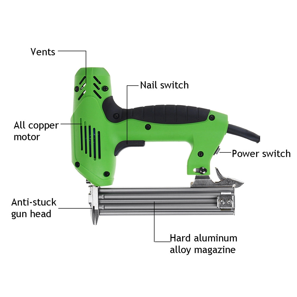 Nailers & Staplers: Electric nail Gun Straight Nail Nailer Framing Heavy Duty Woodworking nail Gun