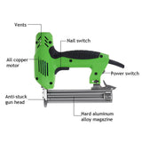 Nailers & Staplers: Electric nail Gun Straight Nail Nailer Framing Heavy Duty Woodworking nail Gun