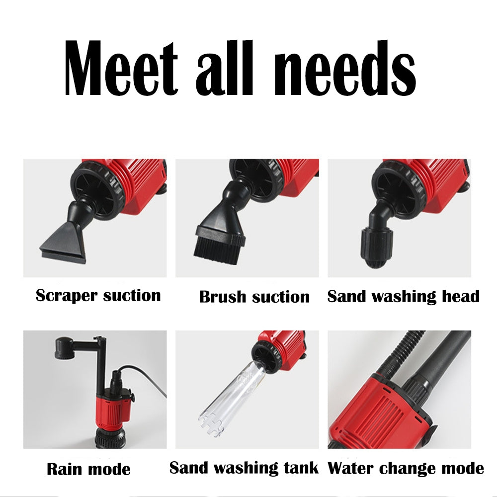 Aquarium Cleaning Supplies: Aquarium Electric Siphon Pump Vacuum Cleaner Fish Tank Clean Water Change Gravel