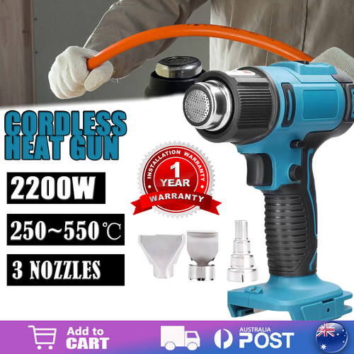 Gardening Tools: 2200W Cordless Heat Gun Hot Air Gun Temperature 300~580 Degree Celsius For Makita 18V Battery