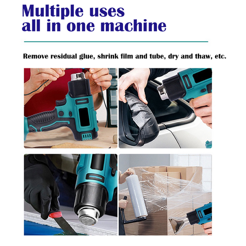 Gardening Tools: 2200W Cordless Heat Gun Hot Air Gun Temperature 300~580 Degree Celsius For Makita 18V Battery