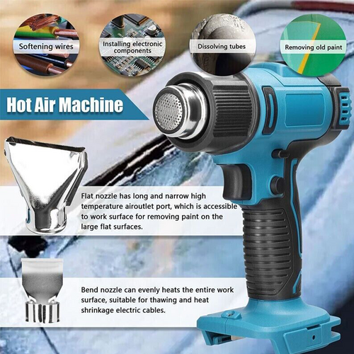 Gardening Tools: 2200W Cordless Heat Gun Hot Air Gun Temperature 300~580 Degree Celsius For Makita 18V Battery