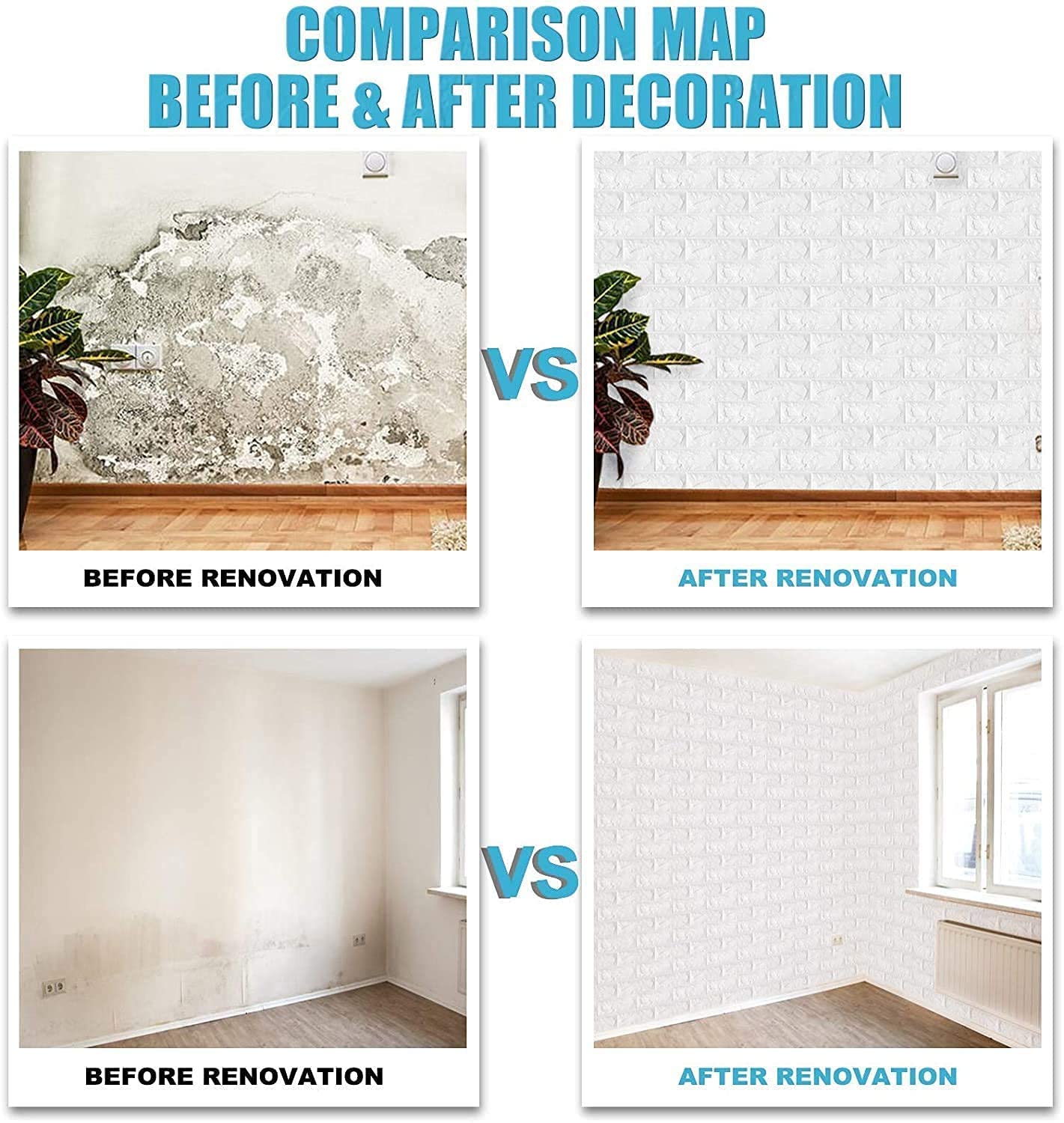 3D Wall Art: 70CMx10M 3D Wall Paper Panel Foam Brick Self Adhesive Waterproof Wallpaper Sticker