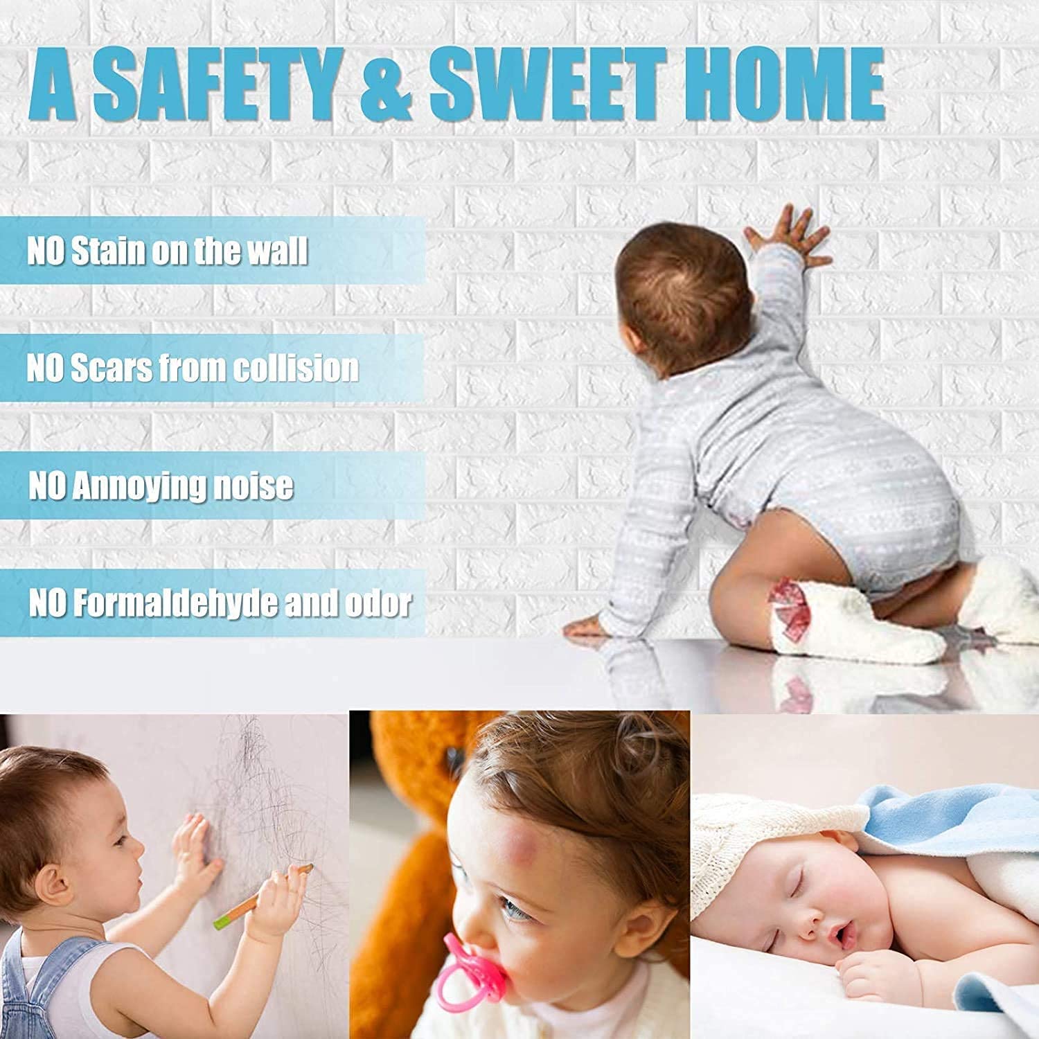 3D Wall Art: 70CMx10M 3D Wall Paper Panel Foam Brick Self Adhesive Waterproof Wallpaper Sticker