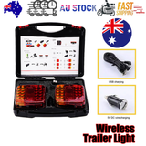 Automotive Parts: 2X 7Pin LED Magnetic Wireless Trailer-TailLight Kit For Trailer Truck Automotive