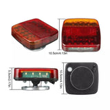 Automotive Parts: 2X 7Pin LED Magnetic Wireless Trailer-TailLight Kit For Trailer Truck Automotive