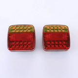 Automotive Parts: 2X 7Pin LED Magnetic Wireless Trailer-TailLight Kit For Trailer Truck Automotive