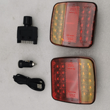 Automotive Parts: 2X 7Pin LED Magnetic Wireless Trailer-TailLight Kit For Trailer Truck Automotive