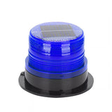 Solar Powered LED Flashing Beacon Light, 12-24V Amber Emergency Magnetic Warning Blue