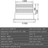 Solar Powered LED Flashing Beacon Light, 12-24V Amber Emergency Magnetic Warning Red