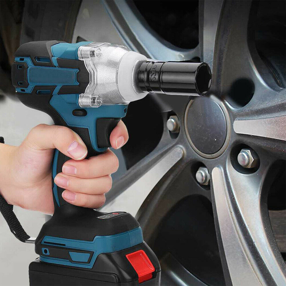Tool Clamps & Vices: Cordless Electric Impact Wrench Brushless Rattle Gun 1/2" Driver +Large Battery