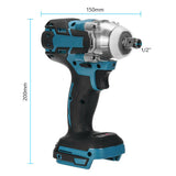 Tool Clamps & Vices: Cordless Electric Impact Wrench Brushless Rattle Gun 1/2" Driver +Large Battery