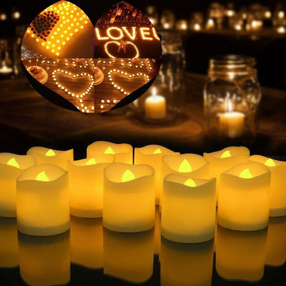 Candles: 24PCS Flameless LED Tea Light Tealight Candle Wedding Decoration