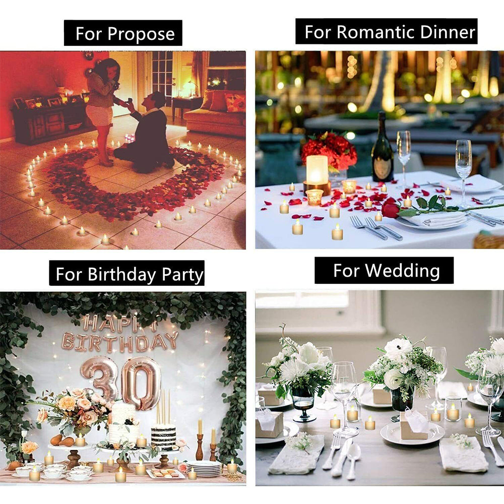 Candles: 24PCS Flameless LED Tea Light Tealight Candle Wedding Decoration