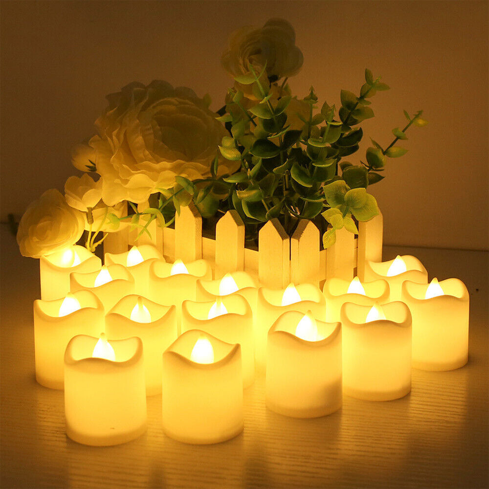 Candles: 24PCS Flameless LED Tea Light Tealight Candle Wedding Decoration