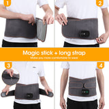 Massagers: Electric Dual Infrared Light Heat Back Massager Waist Brace Lumbar Support Belt