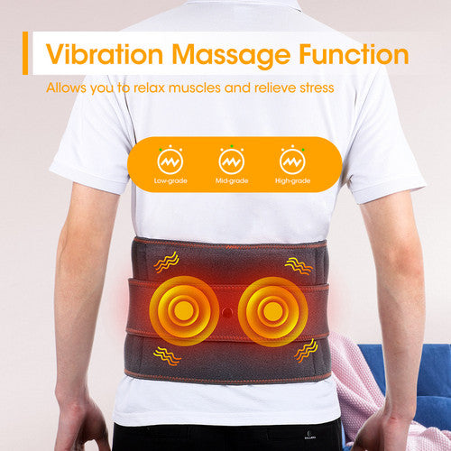 Massagers: Electric Dual Infrared Light Heat Back Massager Waist Brace Lumbar Support Belt