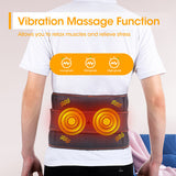 Massagers: Electric Dual Infrared Light Heat Back Massager Waist Brace Lumbar Support Belt