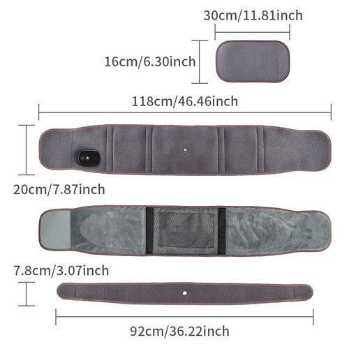 Massagers: Electric Dual Infrared Light Heat Back Massager Waist Brace Lumbar Support Belt
