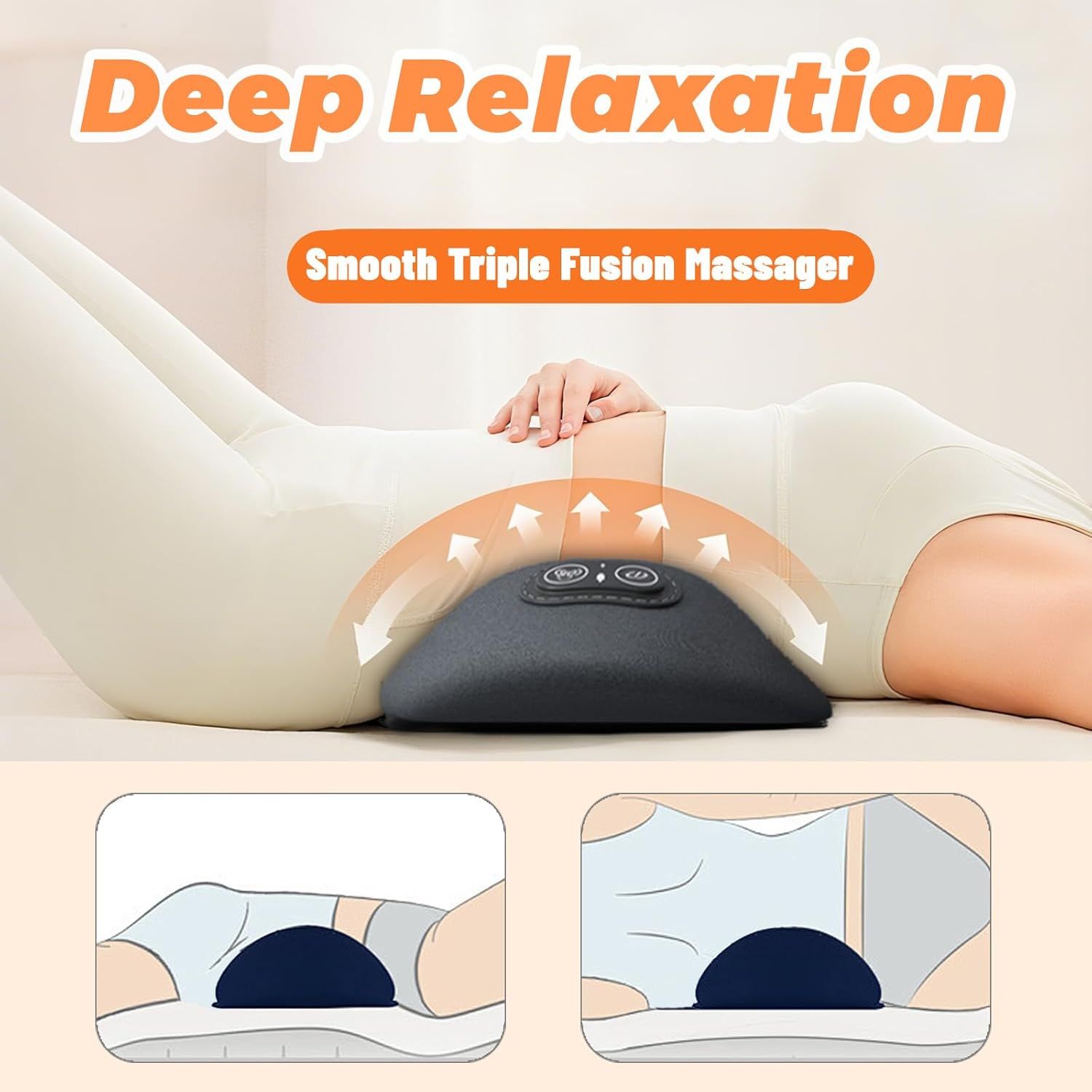 Electric Back Massager Triple Fusion Back Massager Traction Lifting & Heat AU