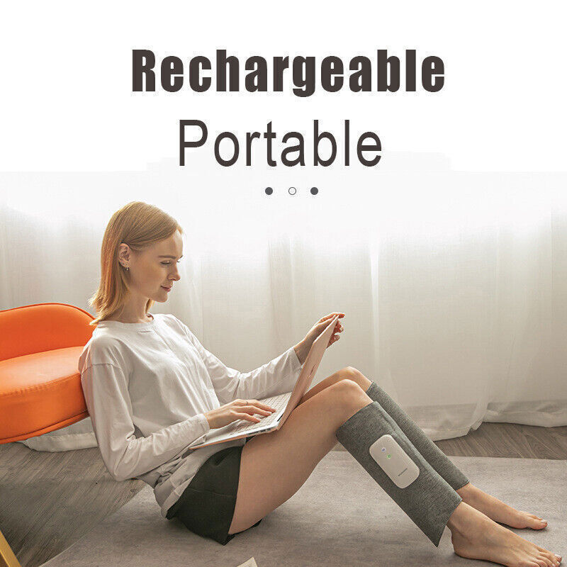 Massagers: Leg Massager Heated Air Compression Foot Massage Calf Circulation Muscles Relax