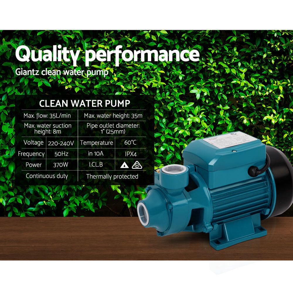 Generators: Electric PeripheralPump QB60 CleanWater Garden Farm RainTank Irrigation