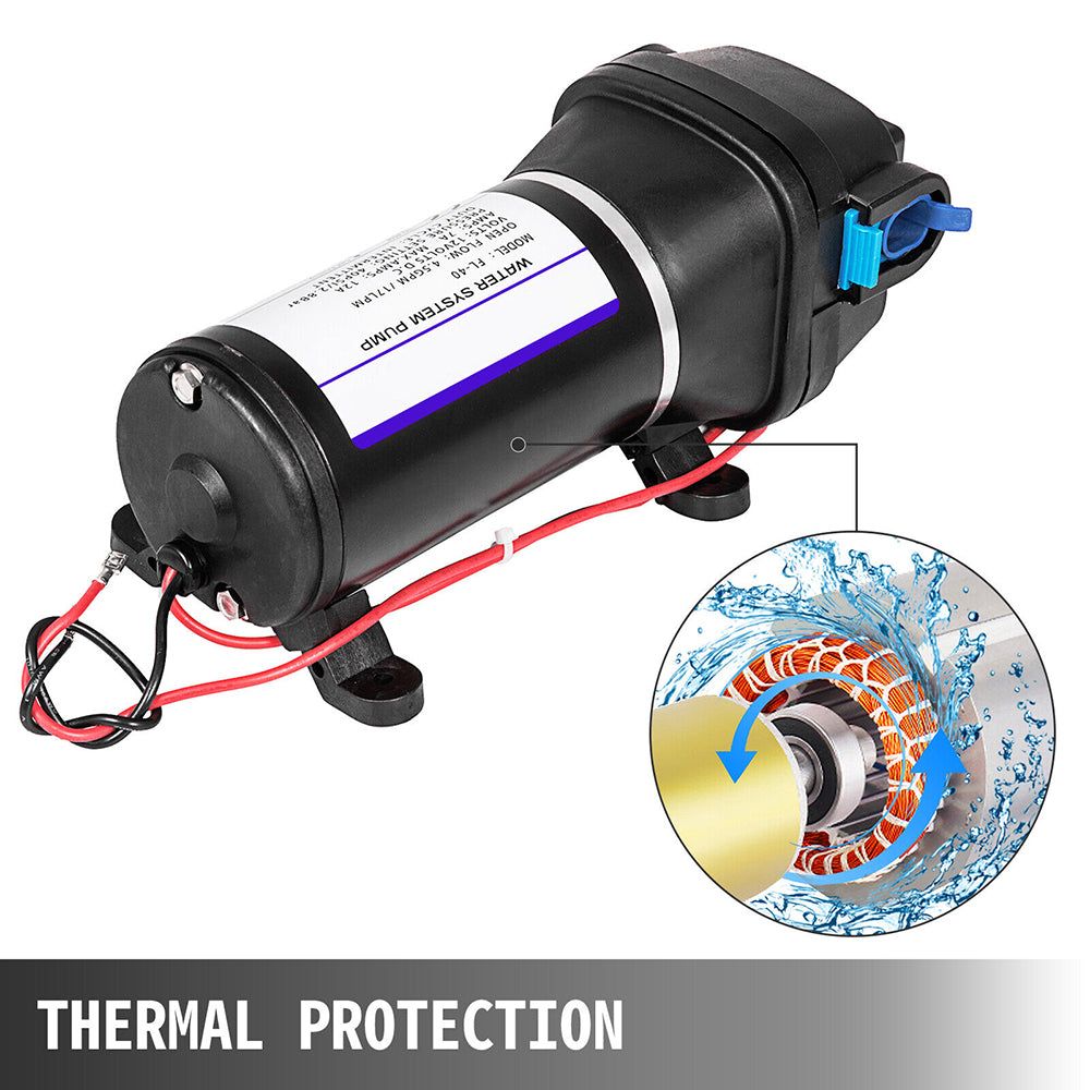 Fountain & Ponds Accessories: 12V Water Pump FL-40 High Pressure 17/10LPM For Caravan Boat Camp Washdown