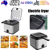 Skillets & Frying Pans: Electric Deep Fryer 2.5L French Frie Machine Oil Hot Pot Fried Chicken Grill