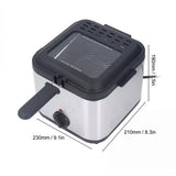 Skillets & Frying Pans: Electric Deep Fryer 2.5L French Frie Machine Oil Hot Pot Fried Chicken Grill